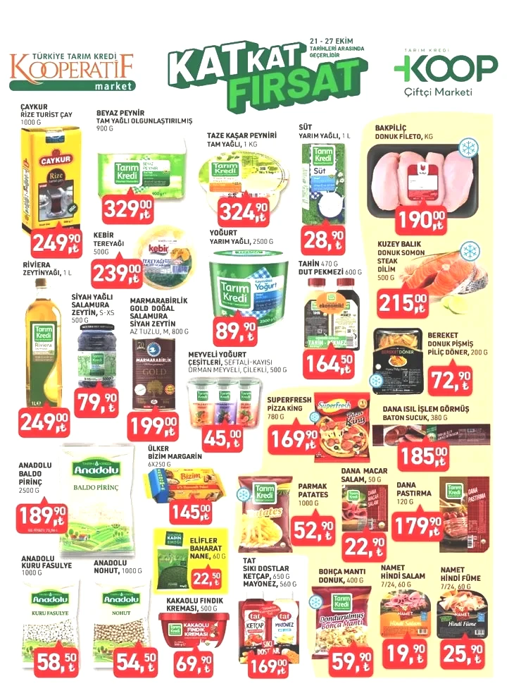 Tarım Kredi Market 22-27 Ekim fırsatları! Zeytinyağı 249 TL, pirinç 189 TL! İndirim yağmuru başladı