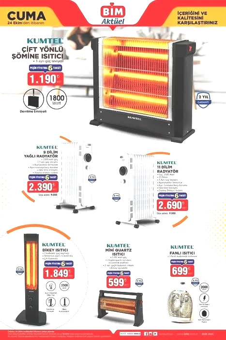 24 Ekim BİM aktüel katalog: BİM’de kış hazırlığı başladı! Çift yönlü ısıtıcı 1.190 TL, terlik çeşitleri 65 TL