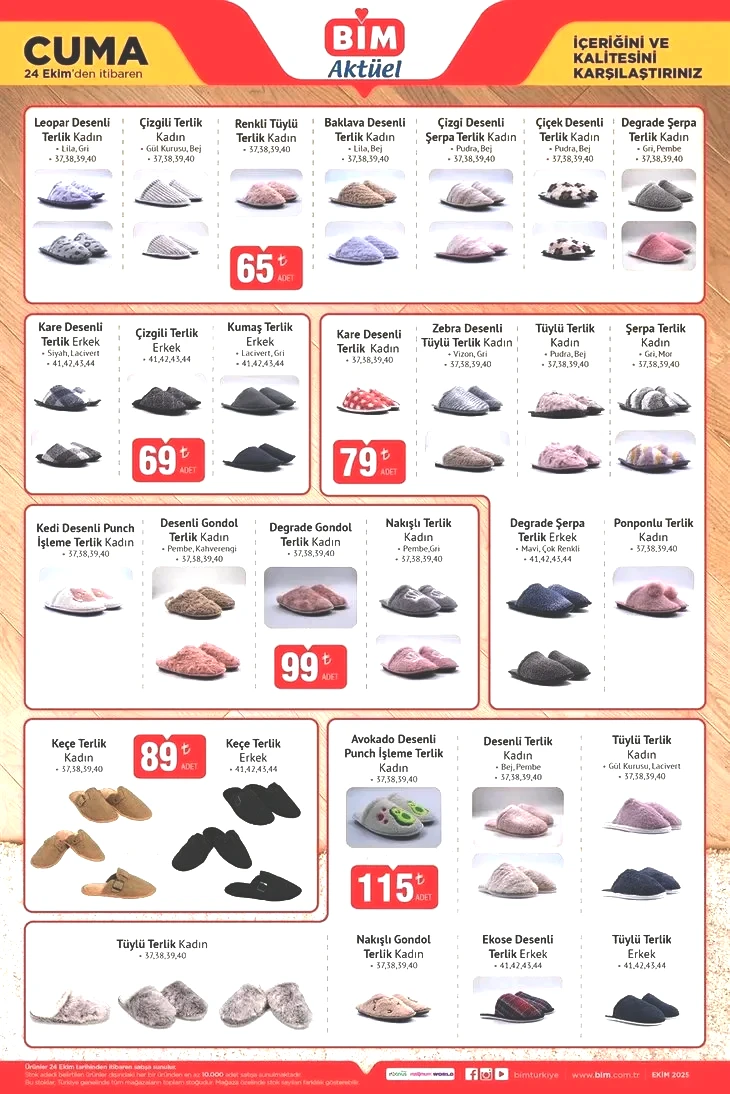 24 Ekim BİM aktüel katalog: BİM’de kış hazırlığı başladı! Çift yönlü ısıtıcı 1.190 TL, terlik çeşitleri 65 TL