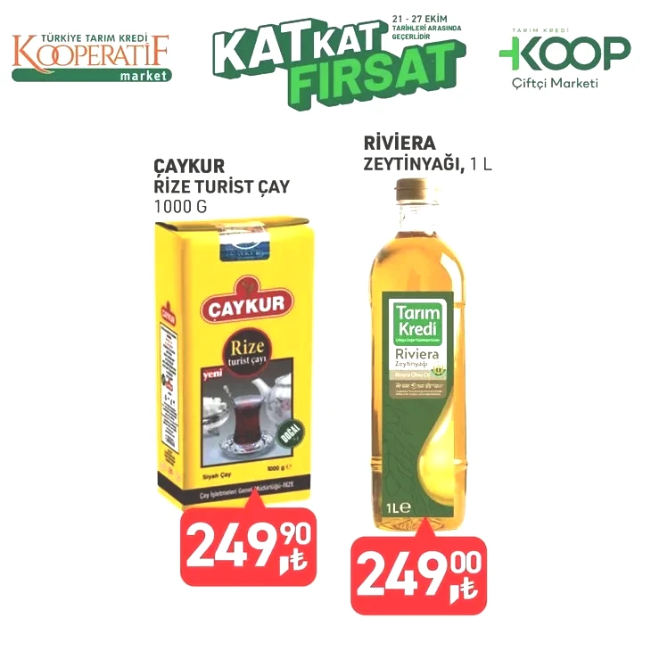 Tarım Kredi Market 22-27 Ekim fırsatları! Zeytinyağı 249 TL, pirinç 189 TL! İndirim yağmuru başladı