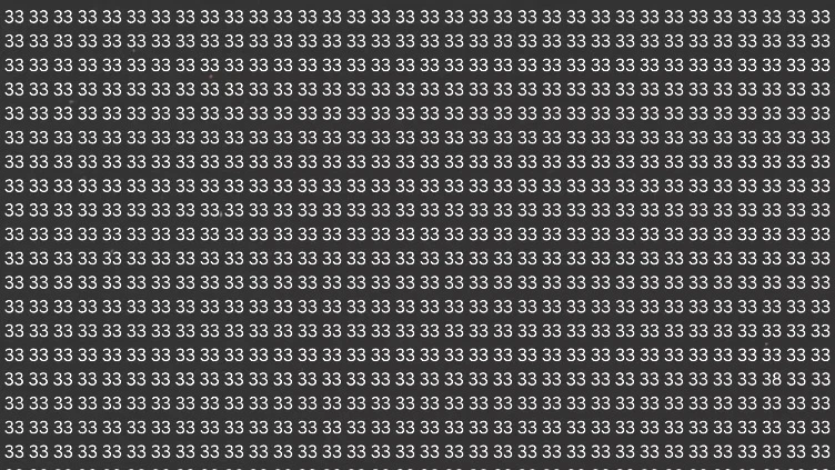 Zeka testi: 33’lerin arasında saklanan 38 sayısını 8 saniyede bulabilir misin?