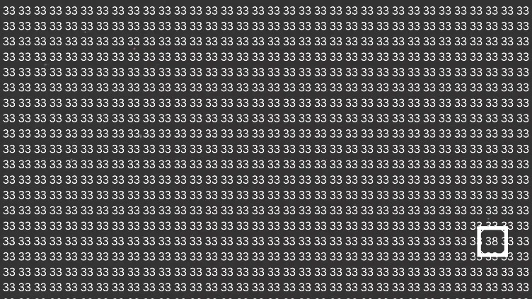Zeka testi: 33’lerin arasında saklanan 38 sayısını 8 saniyede bulabilir misin?