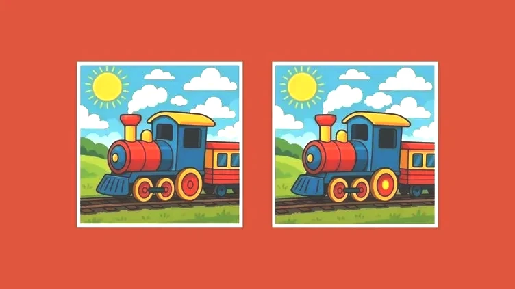 Optik illüzyon testi: 5 saniyede 3 farkı bulabilir misin? Tren kaçmadan detayları yakalayın!