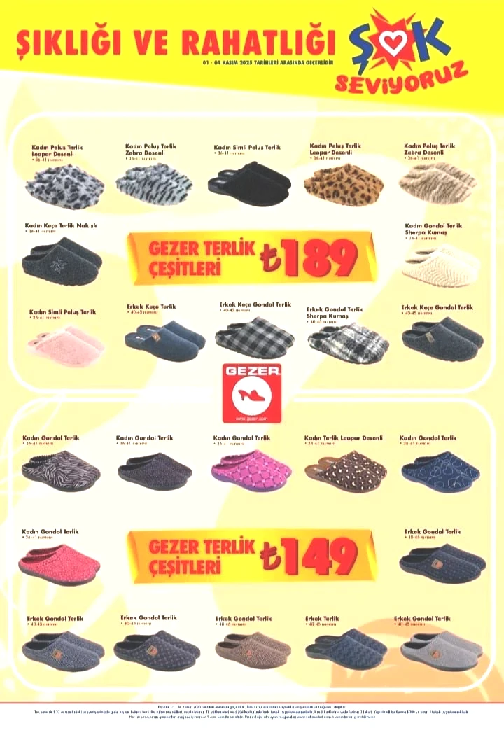 ŞOK 01-04 Kasım 2025 aktüel ürünler kataloğu yayımlandı! ŞOK’a Gezer Terlik geliyor! - Sayfa 3