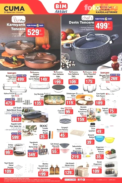 Bim katalog 31 Ekim Cuma | Bu Cuma Bim'de aktüel ürünler listesi