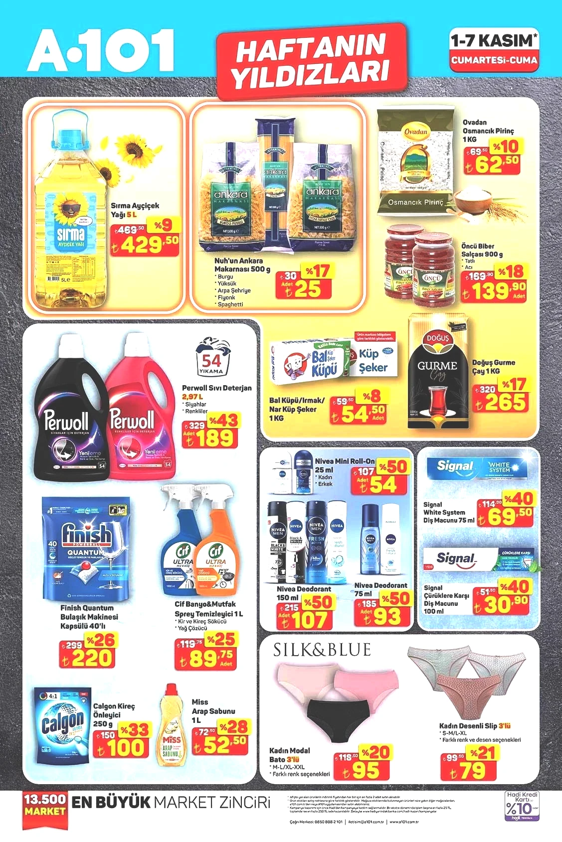 1-7 KASIM A101 HAFTANIN YILDIZLARI KATALOĞU