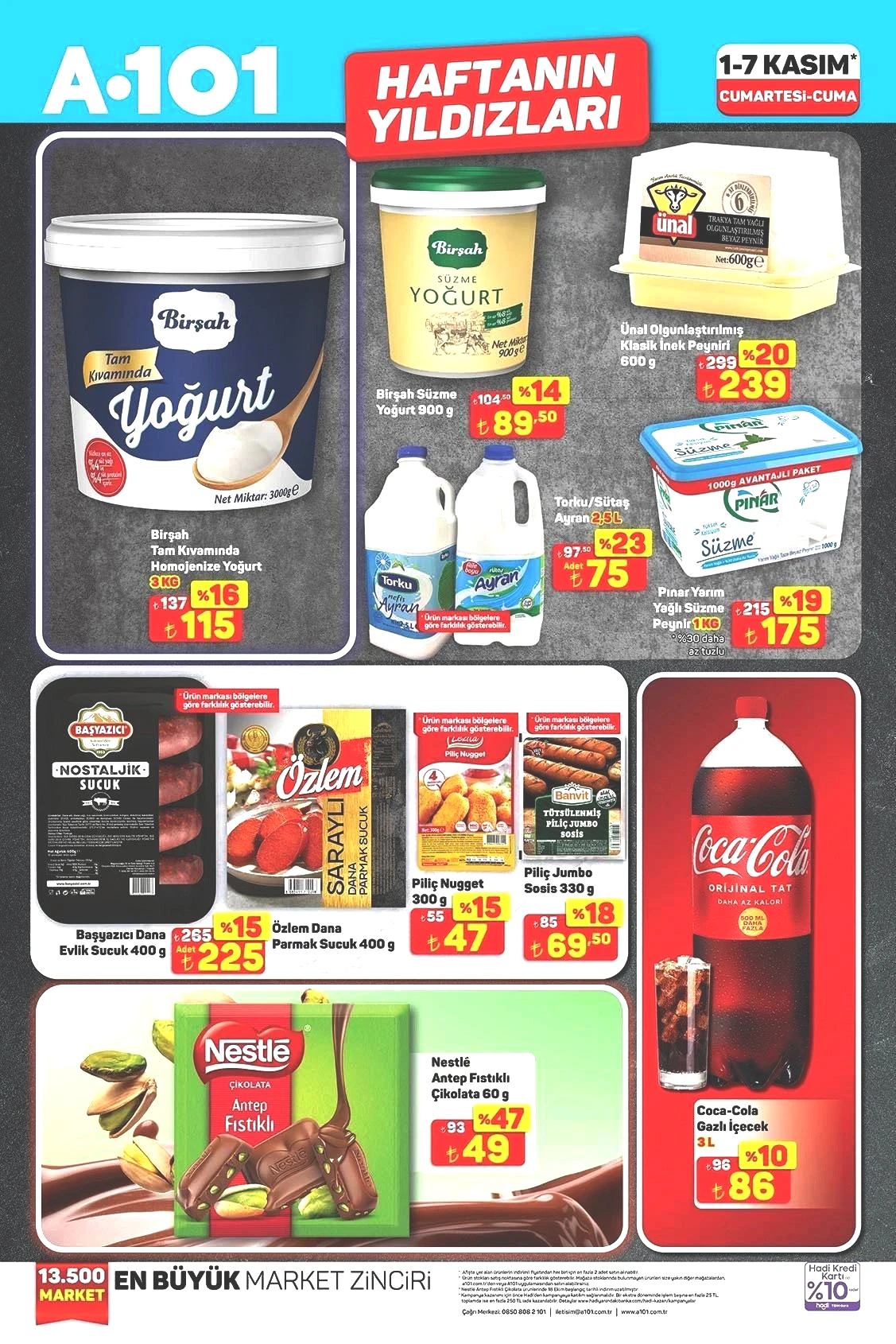 1-7 KASIM A101 HAFTANIN YILDIZLARI KATALOĞU