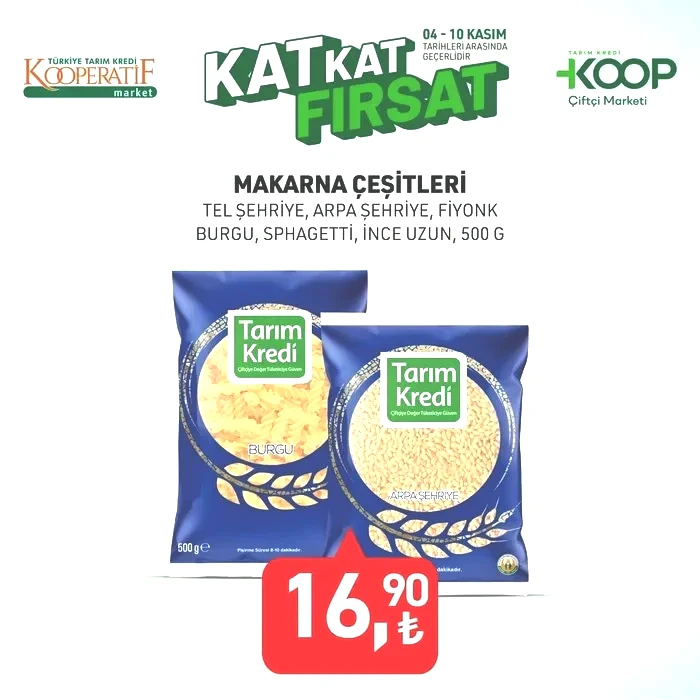 Tarım Kredi Market’te tiryaki çay 270 TL, tuvalet kağıdı 249,90 TL! Yüzde 50 indirimli 4-10 Kasım fırsatları başladı