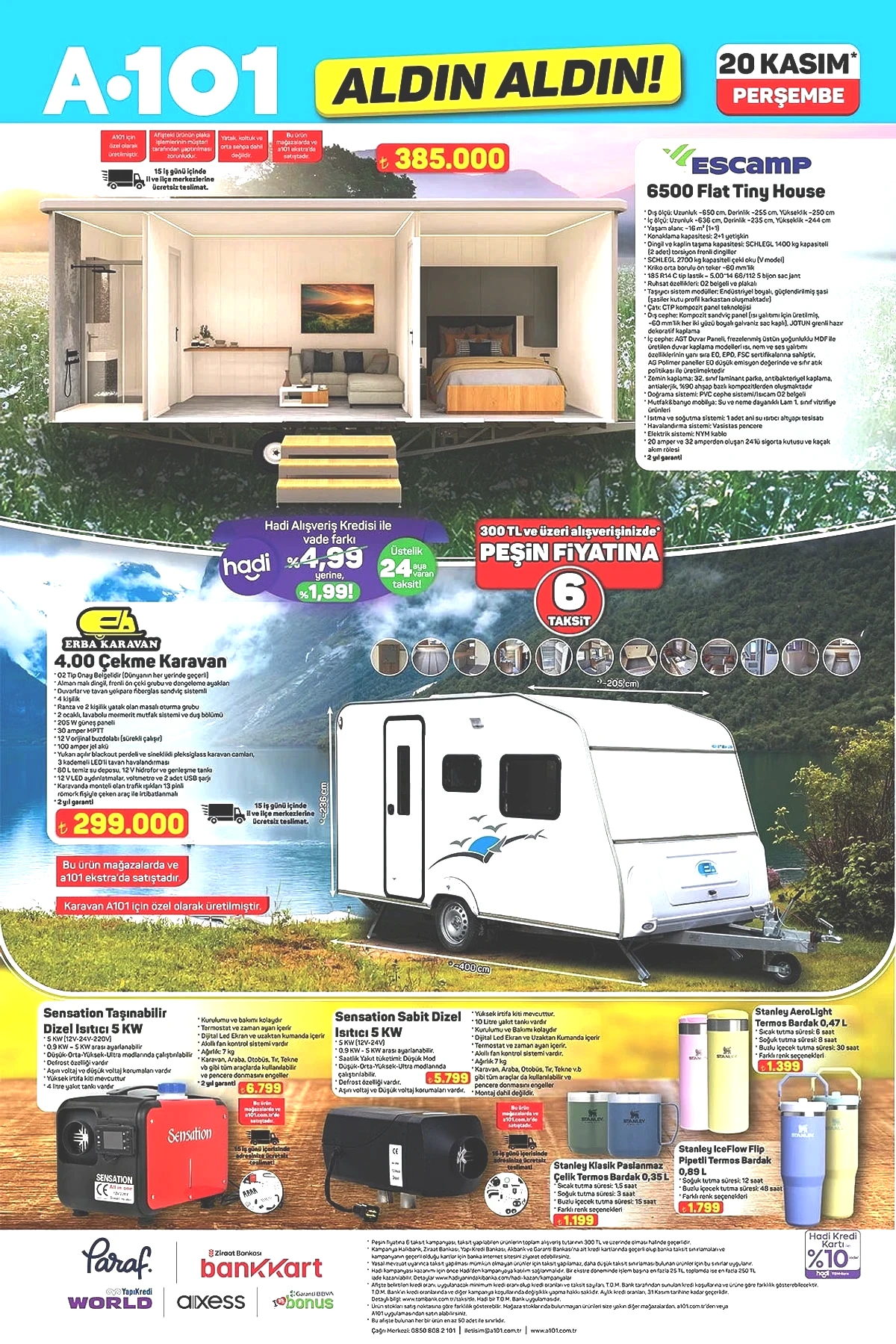 A101'e tiny house geliyor: 20 Kasım Perşembe 2025 A101 Aldın Aldın kataloğu açıklandı