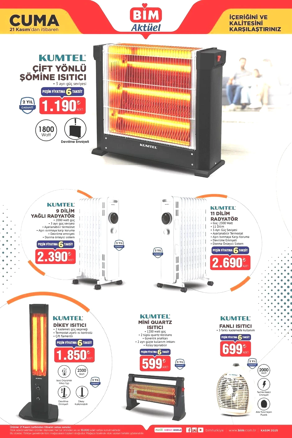 21 KASIM CUMA BİM AKTÜEL ÜRÜNLER KATALOĞU