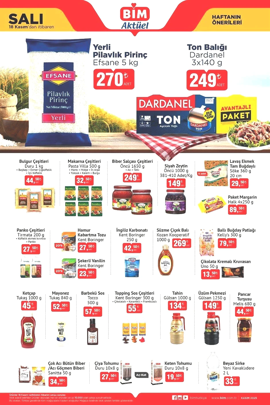 18 KASIM SALI BİM AKTÜEL KATALOĞU