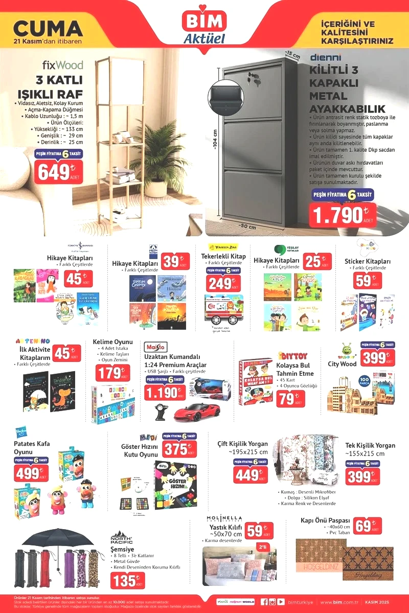 BİM 21 Kasım 2025 Aktüel: 65 İnç Google TV ve Ankastre Sette Büyük İndirim