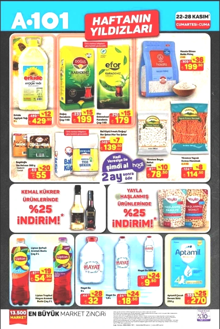 A101 28 Kasım 2025 tarihine kadar geçerli Haftanın Yıldızları kataloğu! A101 indirimli ürünler! - Sayfa 1