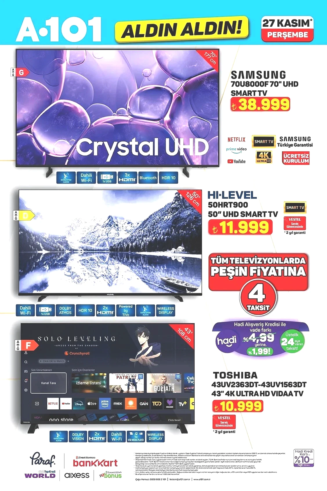 27 KASIM A101 AKTÜEL İNDİRİMLERİ 27 KASIM A101 AKTÜEL İNDİRİMLERİ