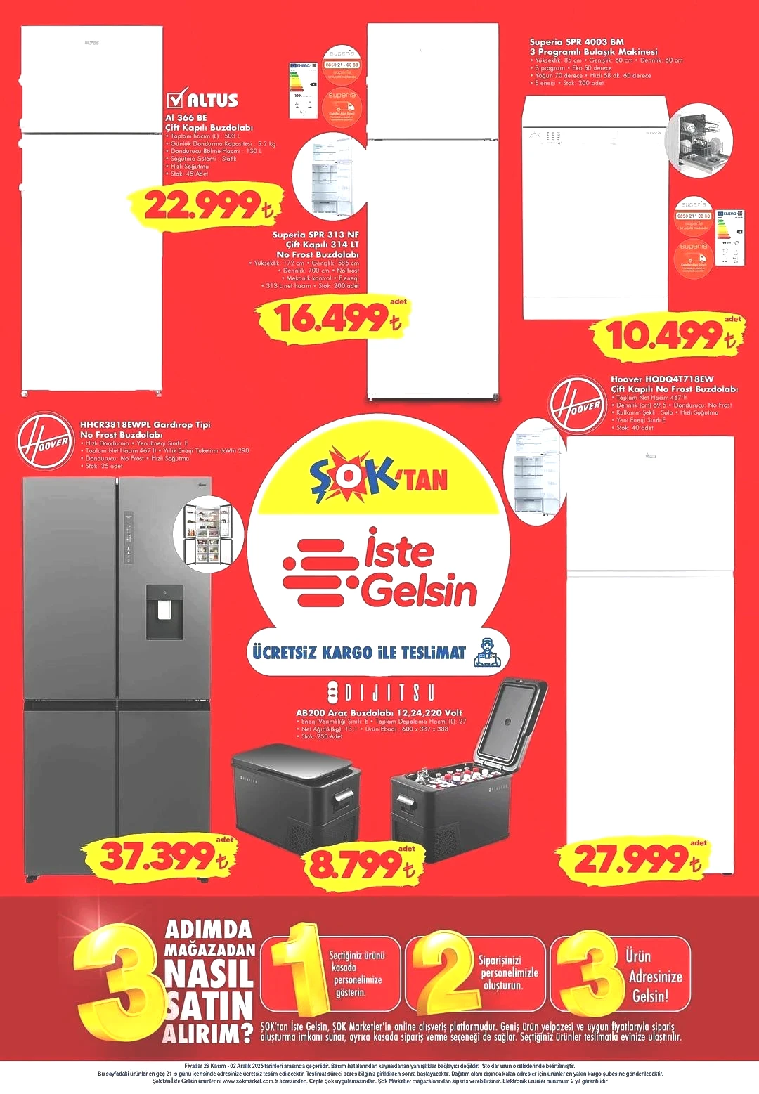 ŞOK a kurutmalı çamaşır makinesi geliyor! 26 Kasım 2025 ŞOK aktüel katalog yayınlandı 7