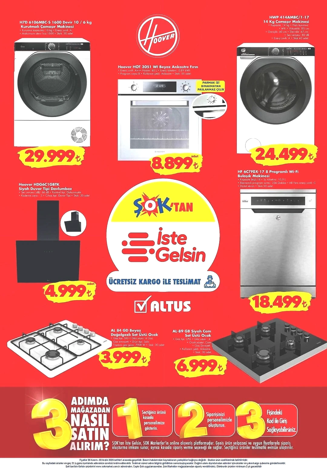 ŞOK a kurutmalı çamaşır makinesi geliyor! 26 Kasım 2025 ŞOK aktüel katalog yayınlandı 8
