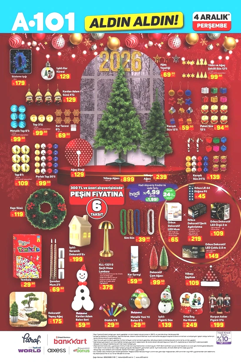 A101 4 Aralık 2025 Perşembe Aktüel Ürünler Kataloğu Yılbaşı Süsleri, Işık Terapi Maskesi Geliyor - Resim : 3