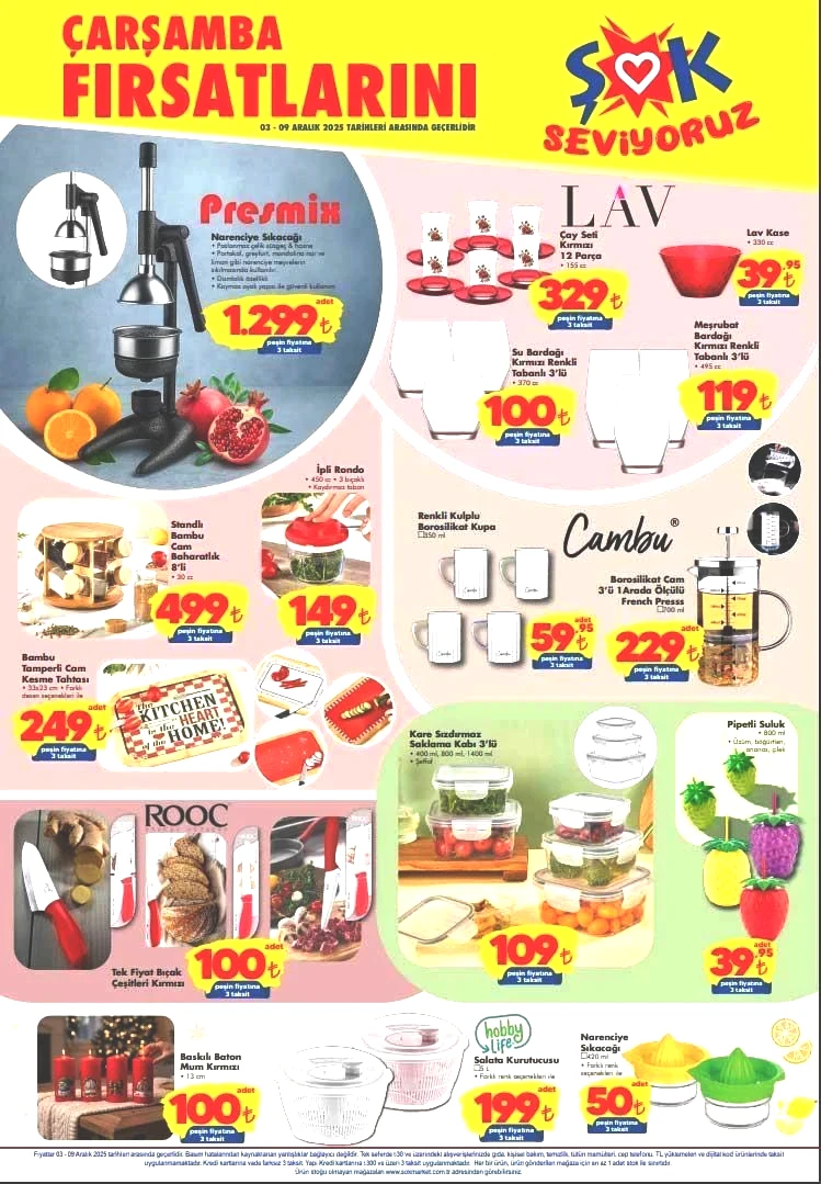 ŞOK 3-9 ARALIK AKTÜEL KATALOĞU ŞOK 3-9 ARALIK AKTÜEL KATALOĞU