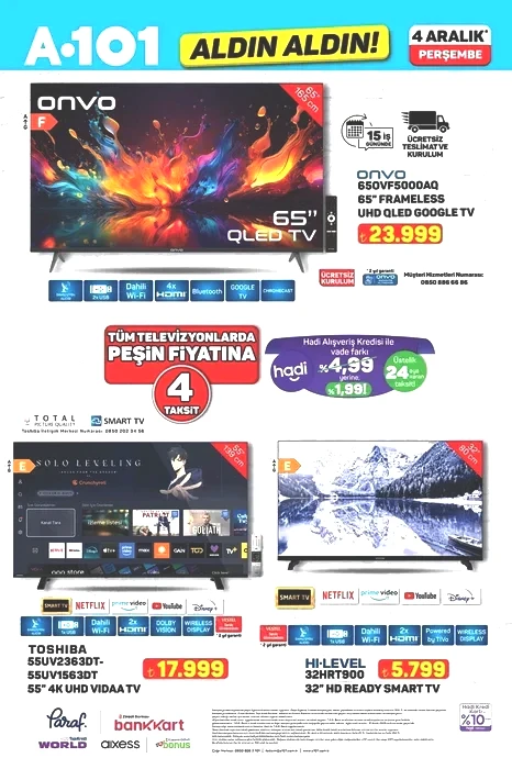 A101’de Yılbaşı hazırlıkları başladı! 4 Aralık’ta hangi ürünler indirimde?