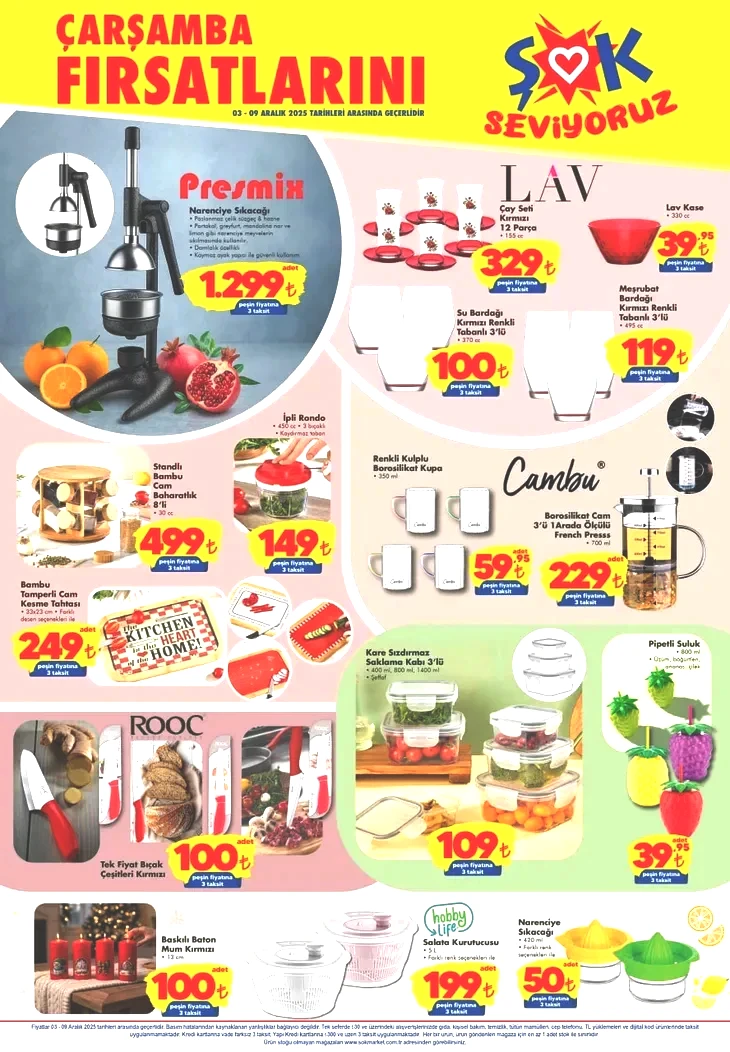 ŞOK haftanın fırsatlarında neler var? 3-9 Aralık indirimli ürünler listesi