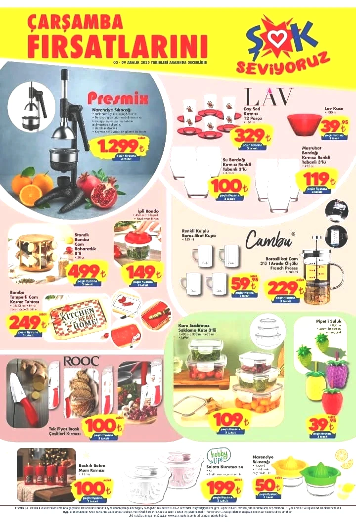 ŞOK 03-09 Aralık 2025 aktüel ürünler kataloğu yayımlandı! ŞOK’a Tefal Dik Süpürge geliyor! - Sayfa 3