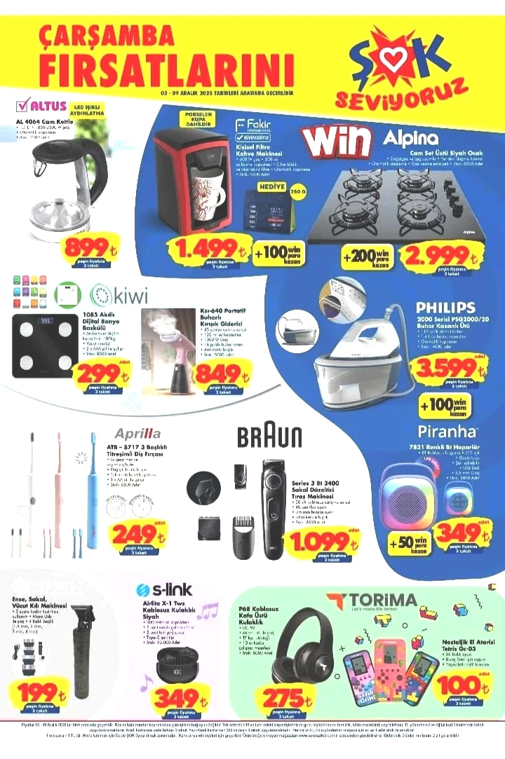 ŞOK 03-09 Aralık 2025 aktüel ürünler kataloğu yayımlandı! ŞOK’a Tefal Dik Süpürge geliyor! - Sayfa 1