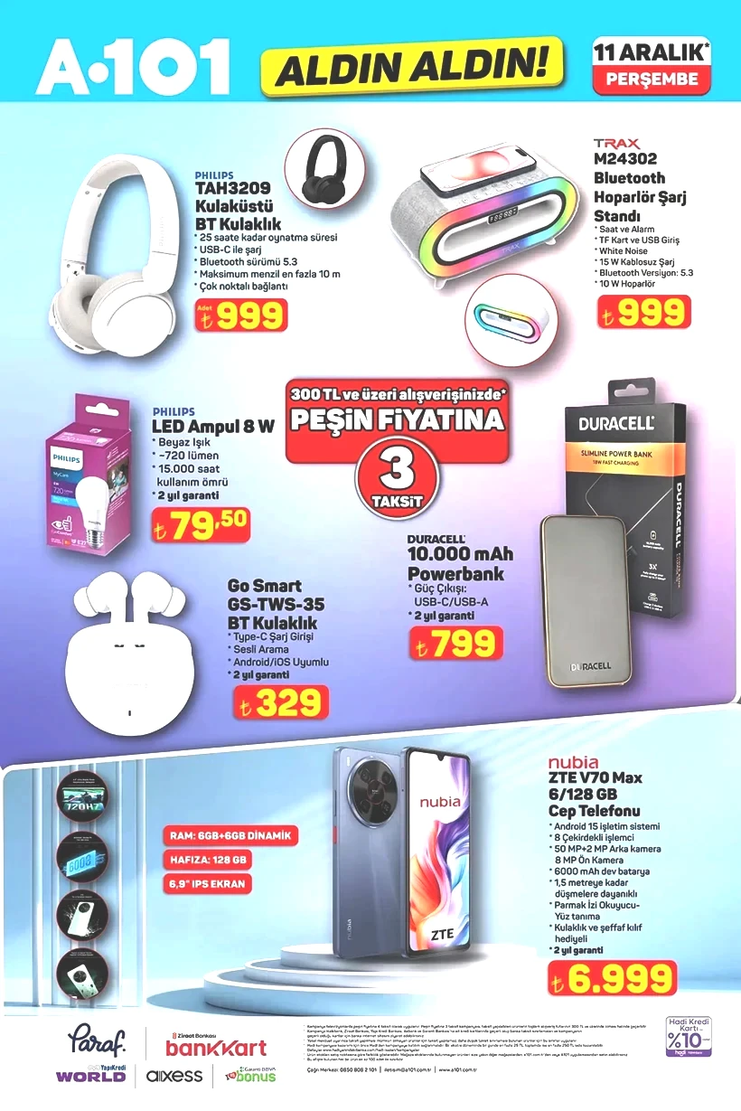 A101 11 ARALIK 2025 AKTÜEL KATALOĞU: A101'e bulaşık makinesi, buzdolabı ve elektrikli moped geliyor! - Resim: 1