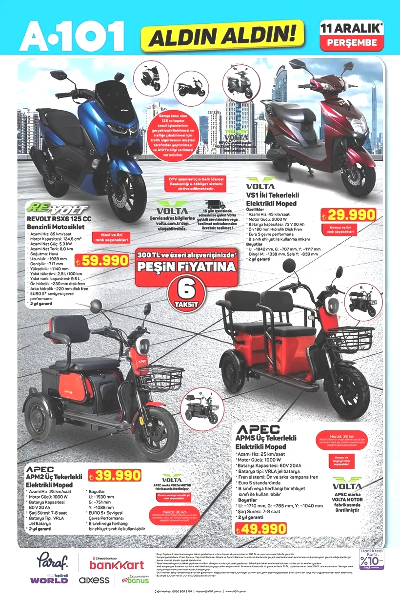 A101 11 ARALIK 2025 AKTÜEL KATALOĞU: A101'e bulaşık makinesi, buzdolabı ve elektrikli moped geliyor! - Resim: 3