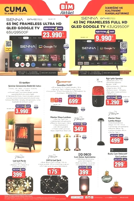 16-19 Aralık BİM aktüel katalog: Yılbaşı dekoratif ürünleri ve kokina çiçeği geliyor