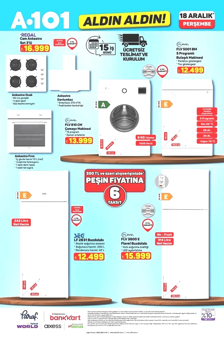 18-24 Aralık A101 aktüel kataloğu: Bu hafta A101 Aldın Aldın’da ne var?