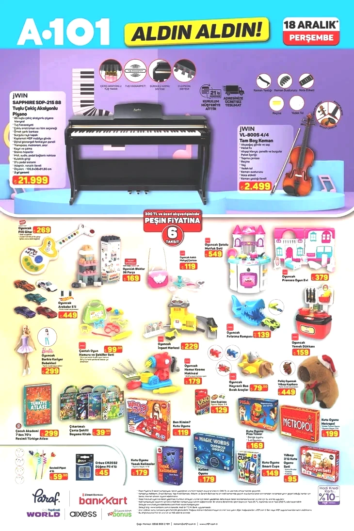 18-24 Aralık A101 aktüel kataloğu: Bu hafta A101 Aldın Aldın’da ne var?