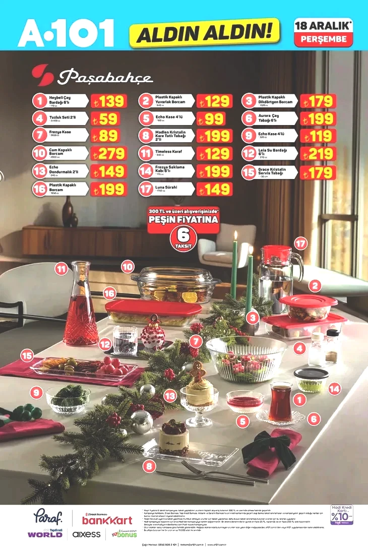 18-24 Aralık A101 aktüel kataloğu: Bu hafta A101 Aldın Aldın’da ne var?