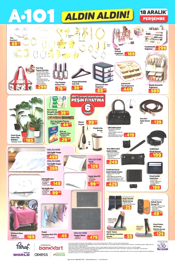 18-24 Aralık A101 aktüel kataloğu: Bu hafta A101 Aldın Aldın’da ne var?